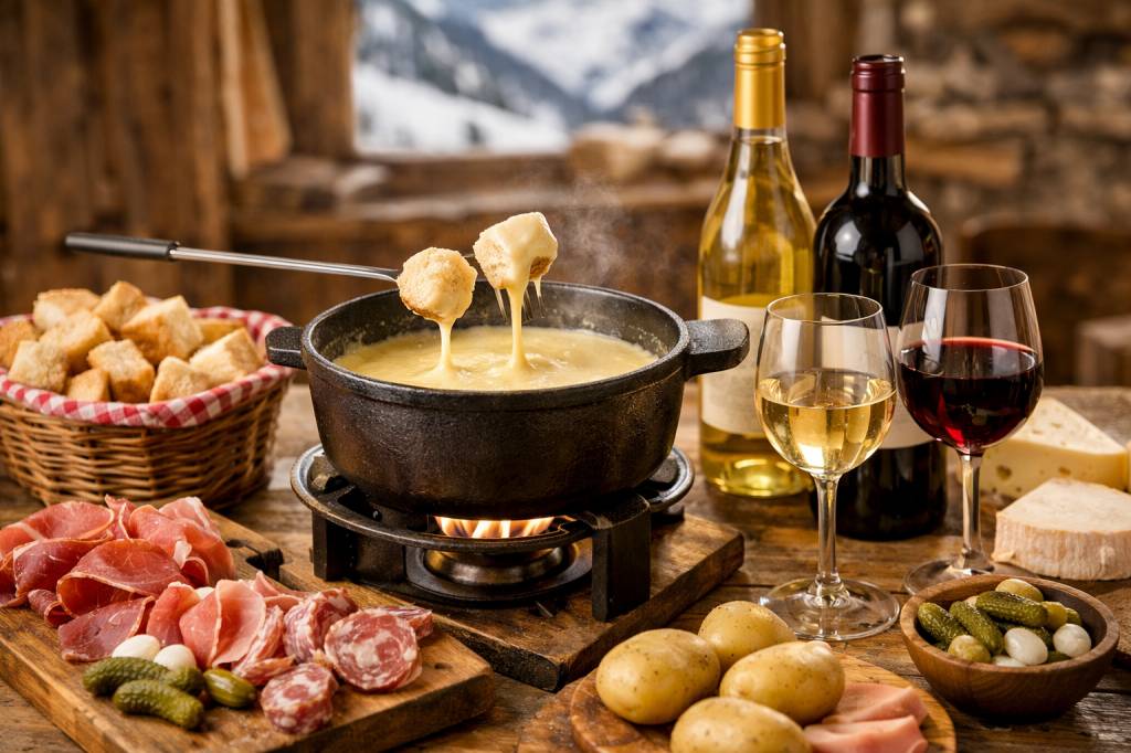 Quel vin avec la fondue savoyarde : choisir la bonne bouteille pour un repas montagnard réussi